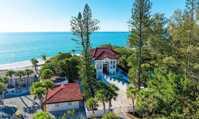 Englewood House | Beachfront Home with Pool/Spa! Private Island Living on 1 Acre