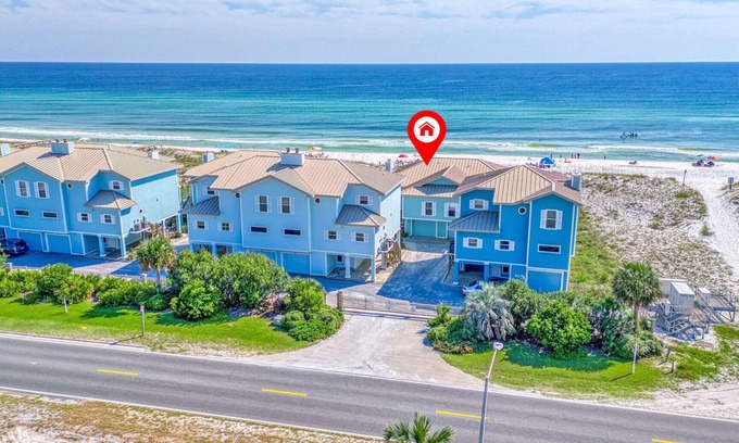 Pensacola Beach House | Beautiful, 2 Bed/2 Bath Pet Friendly Gulf Front Townhome at Portside Villas!