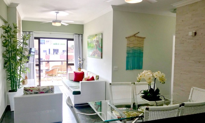 Jardim Tejereba Apartment | BEAUTIFUL APARTMENT-ENSEADA GUARUJÁ-COND FACING THE SEA-3 BEDROOMS-2 SUITES-AIR-2 GARAGES-POOL