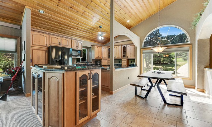 Rimrock House | Beautiful creekside home w/private washer/dryer, WiFi, fireplace, patio, & AC