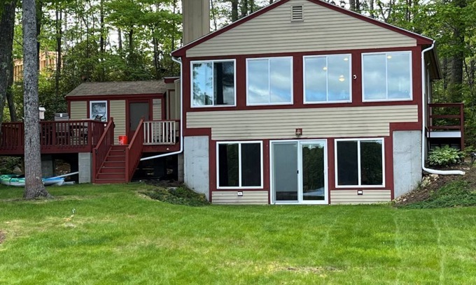 Acton House | Beautiful lake house on Upper Mousam Lake, in Shapleigh, ME by Hubbard's Cove.