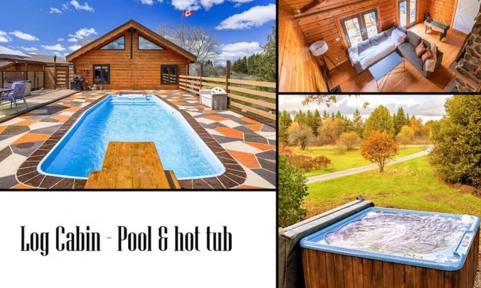 Stirling Cabin | Beautiful log cabin escape - with hot tub & pool