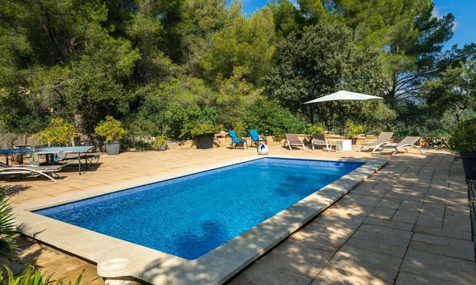 Urbanitzacio Es Verger House | Beautiful private villa for 8 people with A/C, WIFI, private pool, TV, patio and panoramic view