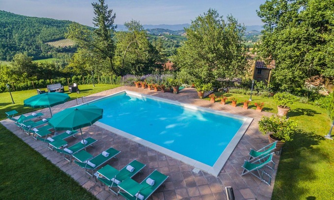 Ripoli Villa | Beautiful private villa with private pool, A/C, WIFI, hot tub, TV, patio and panoramic view