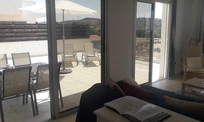 Alethriko Apartment | Beautiful Quiet and Sunny Penthouse well equipped with free WIFI & POOL