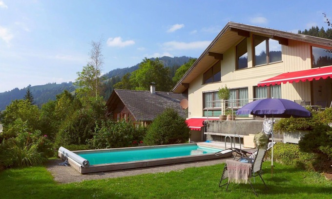 Untersteckholz House | Beautiful villa with hot tub, private pool, WIFI, TV, terrace, panoramic view and parking