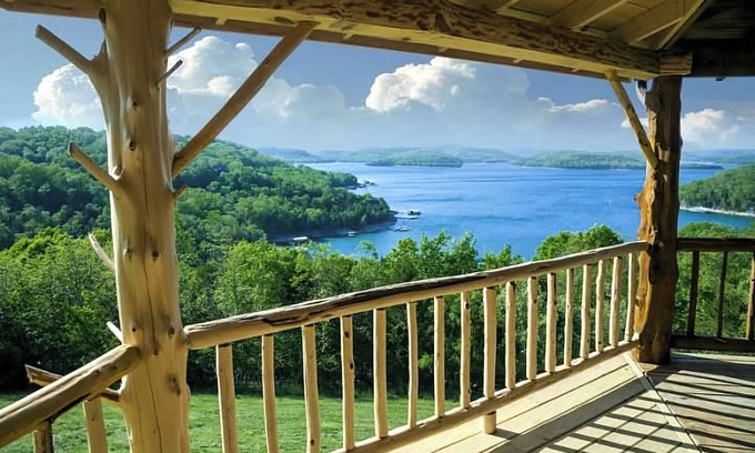 Sylvan Shores Cabin | Beaver Lake Cabin with Boat Dock/Swim Deck/Boat Slips, Incredible Lake View!