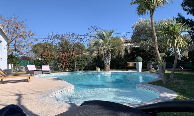 Cournonterral Villa | Belle Villa Familiale Tout Confort à 15 mn des Plages
