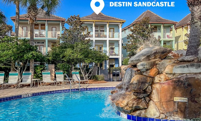 Villages of Crystal Beach House | Best Lagoon Pool View in Destin Walk to the Beach Spacious Stay