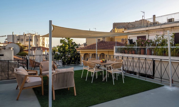 Athens City Centre Apartment | Best location-Plaka. Terrace with acropolis view