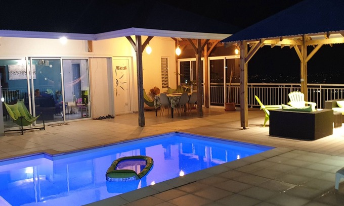 Le Diamant Villa | Between Sea and Sky F4 for Family or Couples with Diamond Pool