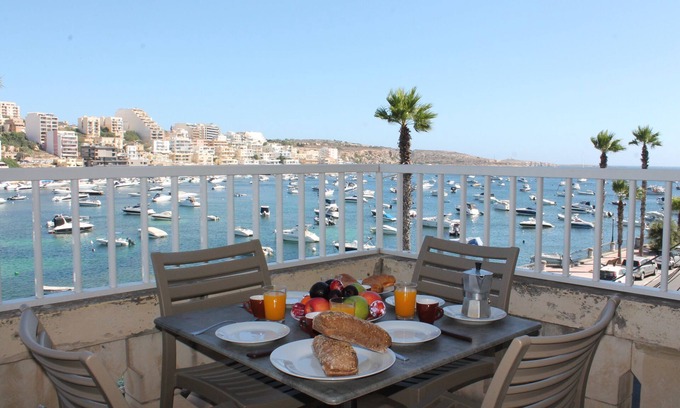 St. Paul's Bay Apartment | BH1-Seafront 2 Bedroom apt. with Terrace in St Paul`s Bay . Easy parking/Buses.