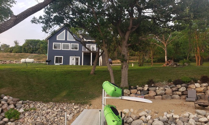 Clinton House | Big Stone Lake Cabin Rental - Dock Fishing, Beach, Kayaks, Firepit, Views!