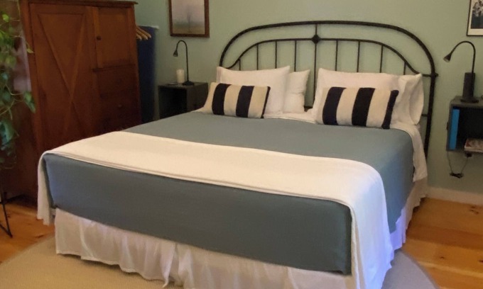 Wiscasset Apartment | Birch Point at Cushman Cove- Entire Suite- King size bed, private setting