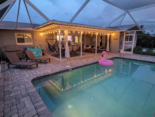 Caloosahatchee House | Blue Flamingo - Pool, Sunsets, Dock, Lift, Direct Gulf Access!