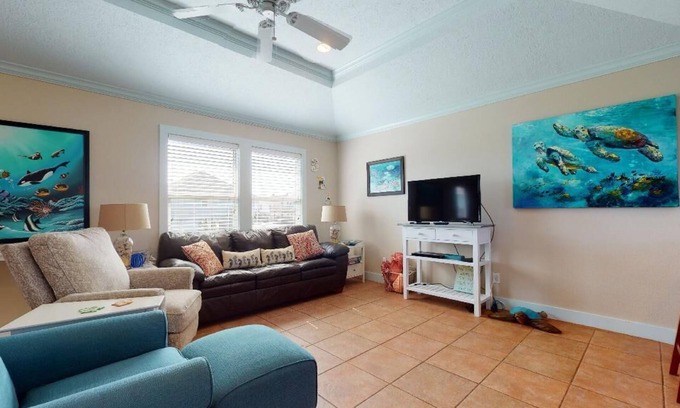 Crystal Beach House | Blue Oyster: 2 BR, 1 BA House in Crystal Beach, Sleeps 6