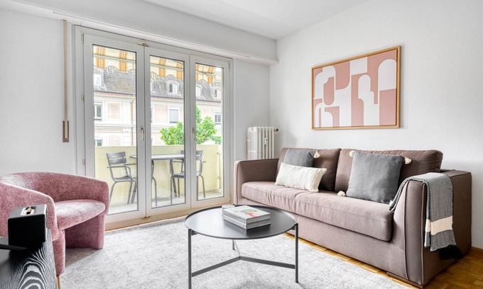 Basel City Centre Apartment | Blueground | Basel-Wettstein, balcony, nr Rhine