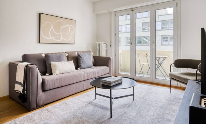 Basel City Centre Apartment | Blueground | Basel-Wettstein, balcony, nr Rhine