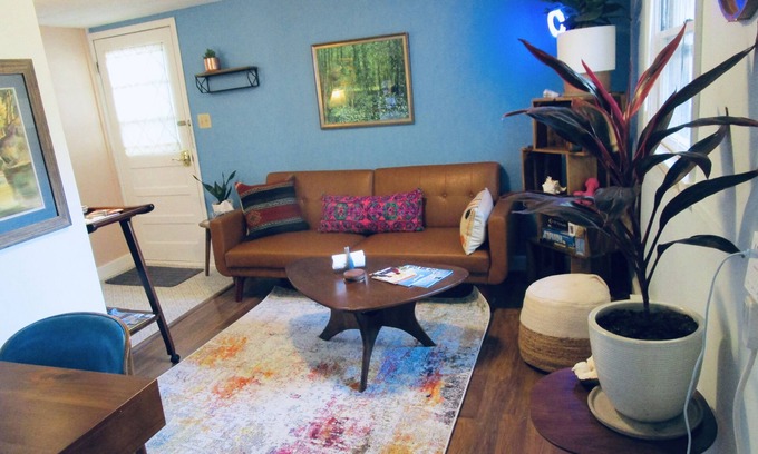 Bloomington Apartment | Boho-Chic Studio Unit 1: Garden Views, Cozy, Calm & Cool