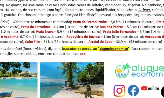 Manguinhos Apartment | Geribá - Búzios - Suite 33 - Economical Rental