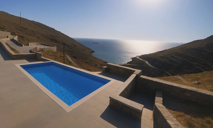 Kithnos Villa | Brand New Villa of 1.5 acres with Sea & Pool view in a really stunning location!