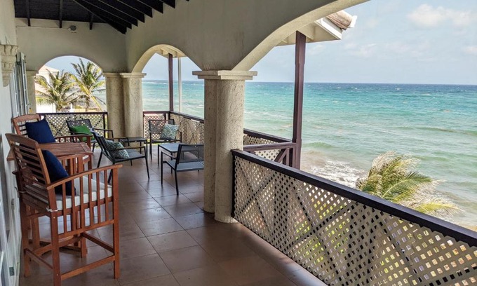 Oistins Apartment | Breezy Ocean Front Condo Close to The Best Beaches