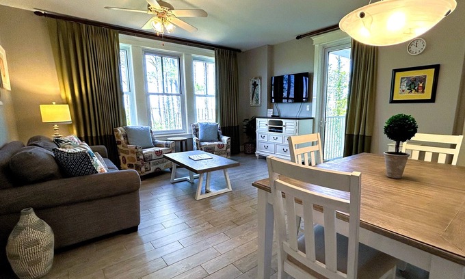 Baytowne Wharf Condo | Bright & airy. Peaceful privacy & water views, just steps from all the action!