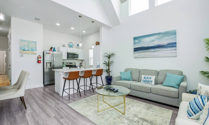 Corpus Christi House | Bright & Modern Retreat w/Pool & Pirate ship Playground, Steps from the Beach