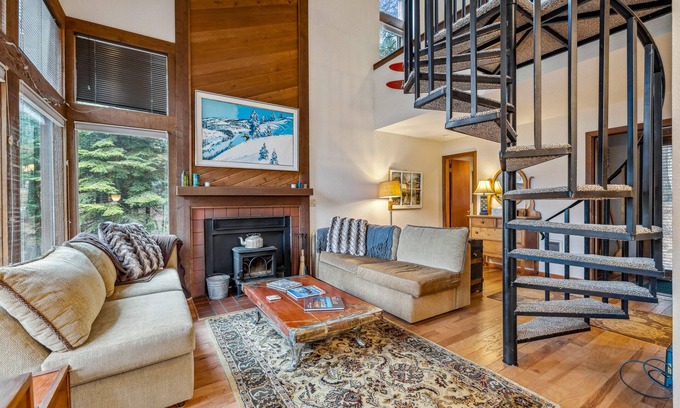 Bear Basin Estates House | Brundage Meadows 1 - Bright, cozy - 2story - wood stove - forest views - by trails, lake, town