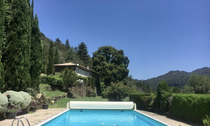 Saumane House | Cévennes, magnificent house, large swimming pool, nature, superb view