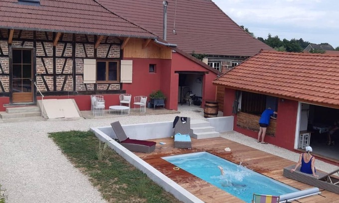 La Chapelle-Saint-Sauveur House | Côté Piscine - LA CHAPELLE SAINT SAUVEUR