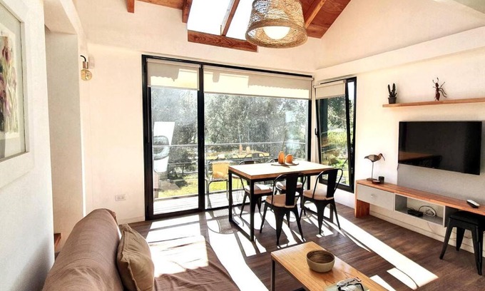 Golondrinas Ski Chalet | Cabaña con sonido y vista de arroyo