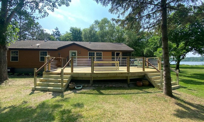 Ottertail Resort | Cabin, Lakeside Historic Boathouse with Sand Beach & Volleyball, SUPER PRIVATE