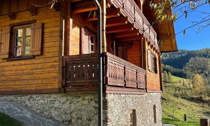 Metnitz Cabin | Cabin 'Preisöxlhütte' with Mountain View, Private Terrace and Wi-Fi