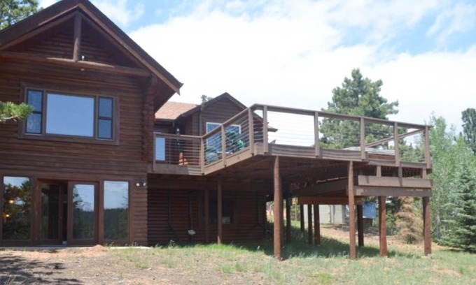 Spring Valley Cabin | Cabin with private hot tub, lake and mountain views, large deck