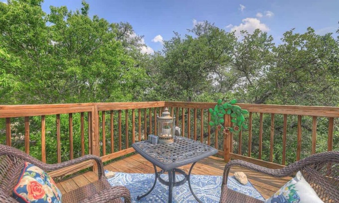 Fredericksburg House | Cactus Flower Treehouse-pet Friendly-hill Country Views!