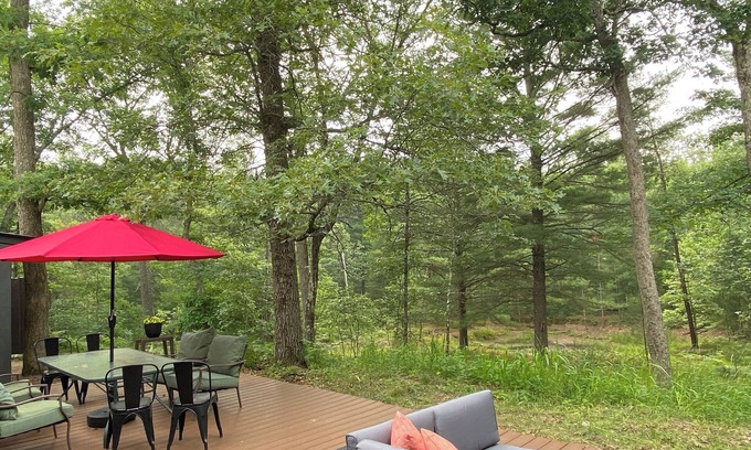 Baldwin Cabin | Camp Bushwhack'd-13 acres in Manistee Nat'l Forest