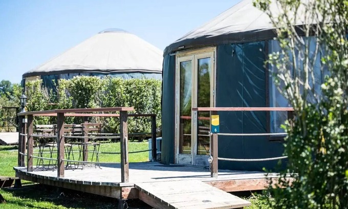 Target RV Rental | Camping maeva Escapades Domaine des Grandes Côtes * - Large Yurt 3 Rooms 6 People Air Conditioned