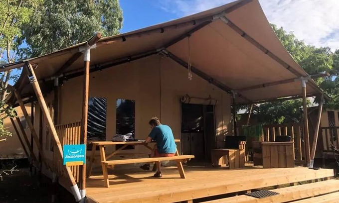 Oberbronn House | Camping Seasonova Les Vosges du Nord * - WOOD LODGE - with sanitary facilities for 4 people