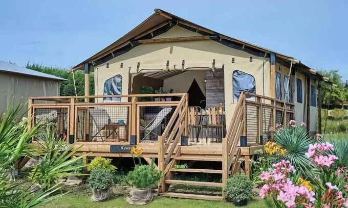 Saint-Didier-sous-Aubenas House | Campsite le Verger de Jastres * - Tent Lodge KENYA on stilts 5 people