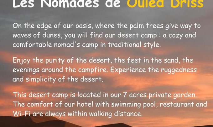 M'Hamid El Ghizlane Other | Carrefour des Nomades - Desert camp