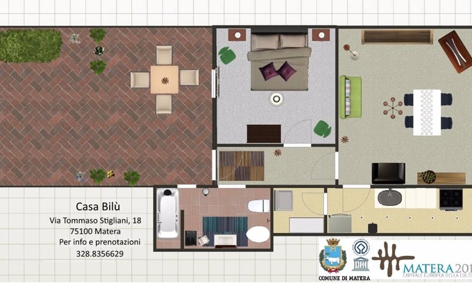 Sasso Barisano House | Casa Bilú Terrace - Matera - Sassi area