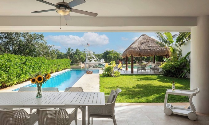 Xpu-Ha Villa | Casa Caleta | Private Pool | Boat canal access