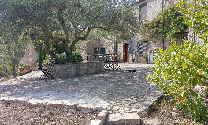 Madonie National Park House | Casa del Vento in San Cono, ancient stone dwelling among olive trees