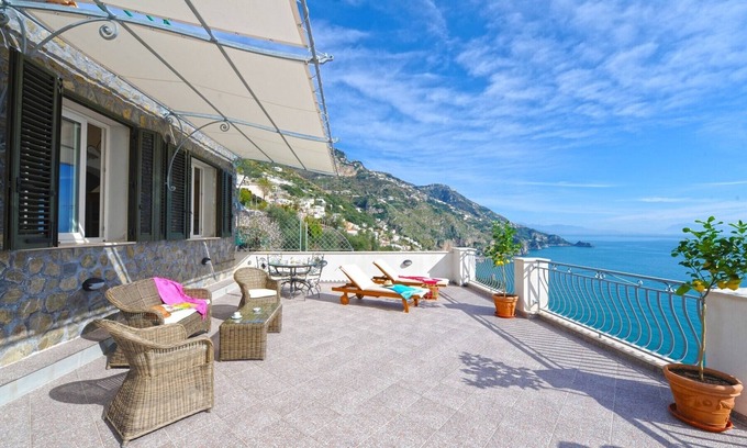 Praiano Ski Chalet | Casa La Ulivella - Large Terrace Overlooking the sea