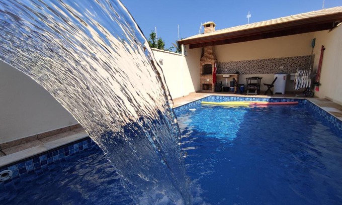 Santa Terezinha House | Casa nova na praia com piscina e área de churrasco