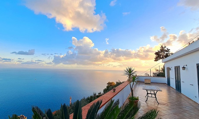 Furore House | "CASALENA" : Villa in Furore - Amalfi coast with large terrace and SEA view