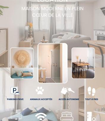 Le Treport Apartment | CDC 3, appartement 2 chambres avec SDB privatives et parking inclus