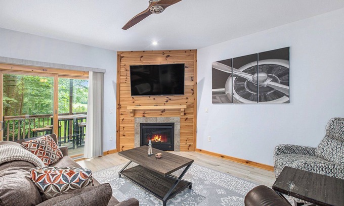Mancelona Condo | Centrally Located 2 Bedroom 2 Bath Condo at Schuss Mountain on 2nd Tee Box!
