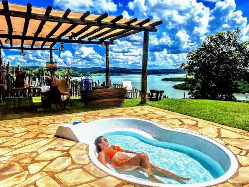 Alexania House | Chalé Mirante, piscina, cachoeira, lago e vista espetacular